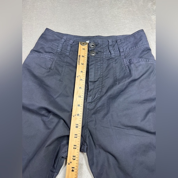 By Anthropologie Fatima Dip Dyed Wide Leg Cropped Grey White Boho Pants Size 27 - Picture 8 of 16